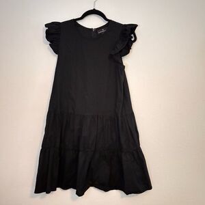 TUCKERNUCK Pomander Place Black Corrine Flutter Sleeve Dress Size Small